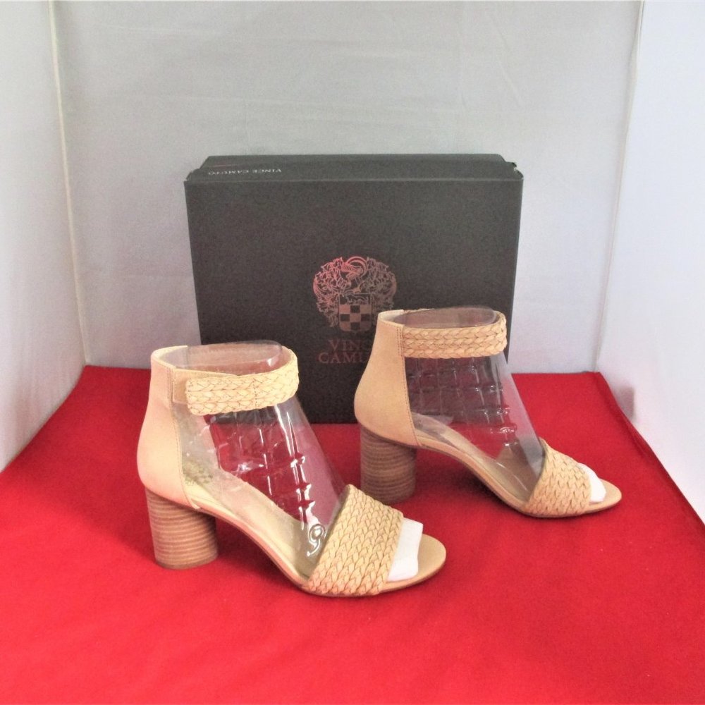Vince Camuto Tan Braided Strap Women's Heels
